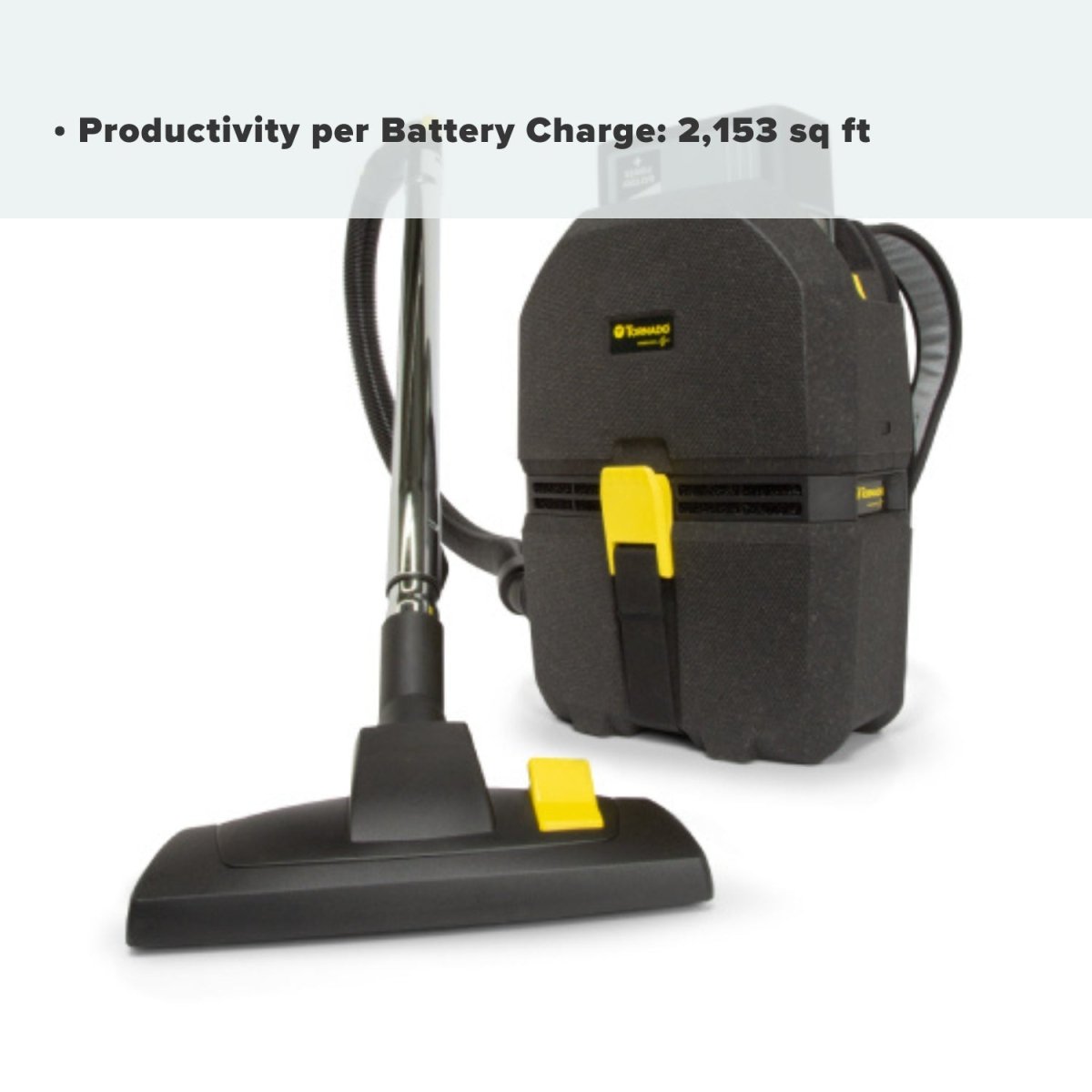 Tornado Zephyr Cordless Backpack with Battery and Charger - US Vacuums - TV570 - Q03 - U