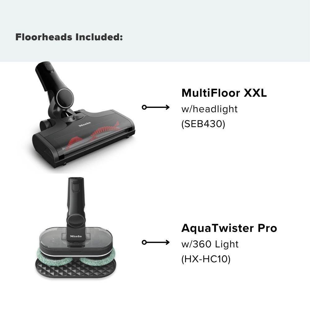 Miele Triflex HX3 Plus Aqua Cordless stick vacuum cleaners - Obsidian Black