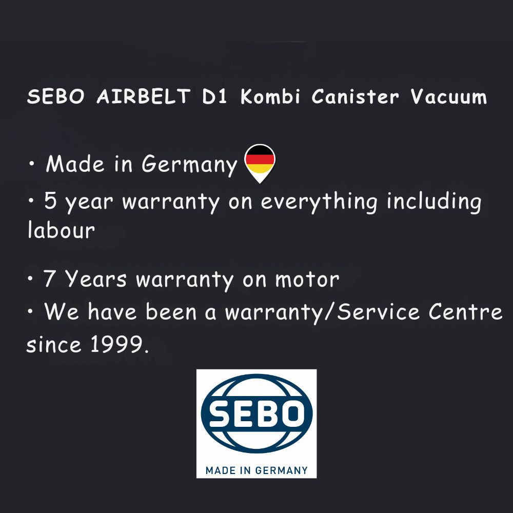 Sebo Airbelt D1 Canister Vacuum