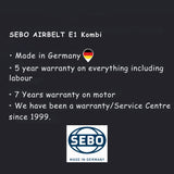 Sebo Airbelt E1 Kombi Canister Vacuum White