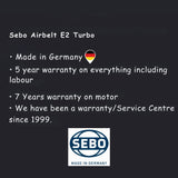 Sebo Airbelt E2 Turbo Canister Vacuum Pastel Blue