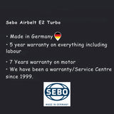 Sebo Airbelt E2 Turbo Canister Vacuum Red