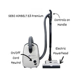 Sebo Airbelt E3 Premium Canister Vacuum Pastel Blue