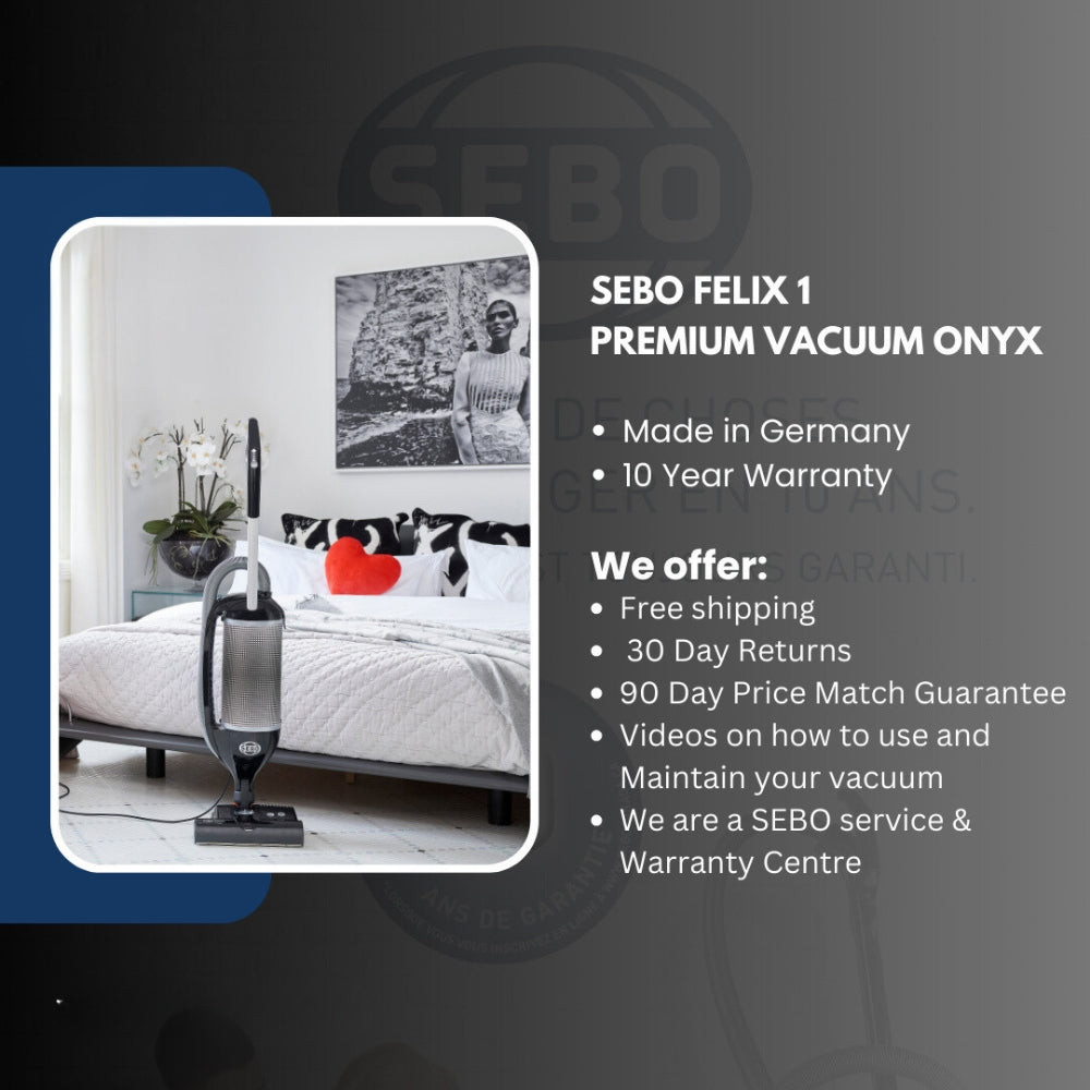 Sebo Felix 1 Onyx Premium Upright Vacuum Cleaner - Onyx Black