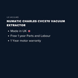 Numatic Charles CVC370 Commercial Wet Dry Vacuum Cleaner