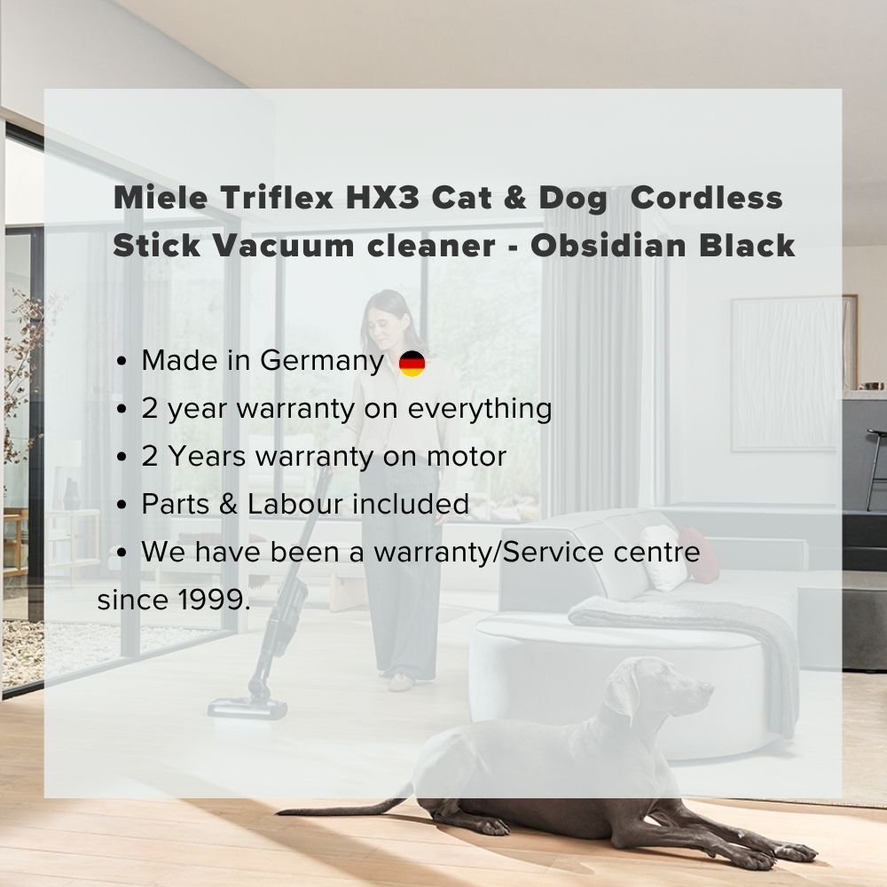 Miele Triflex HX3 Cat & Dog Cordless Stick Vacuum Cleaners - Obsidian Black