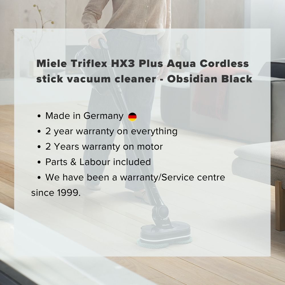 Miele Triflex HX3 Plus Aqua Cordless stick vacuum cleaners - Obsidian Black
