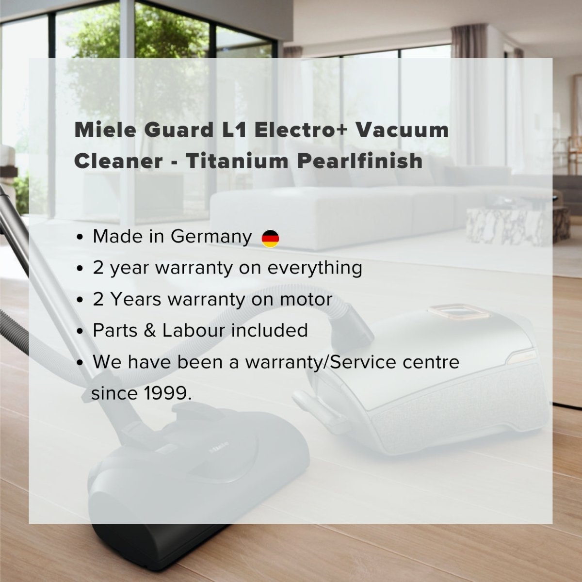 Miele Guard L1 Electro Vacuum Cleaner - Titanium Pearlfinish - US Vacuums - 12704580