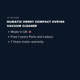 Numatic Henry Compact HVR160 Vacuum Cleaner - US Vacuums - 903361
