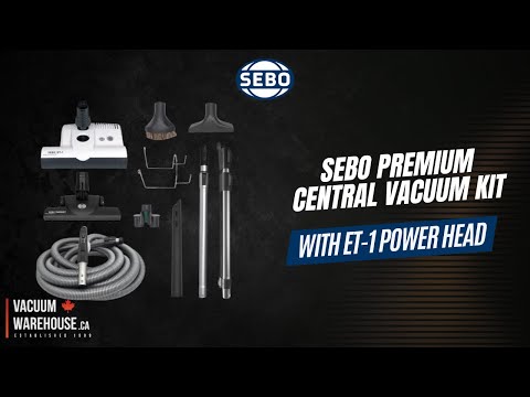 Sebo 35FT Premium Central Vacuum Kit With White ET-1 Power Head