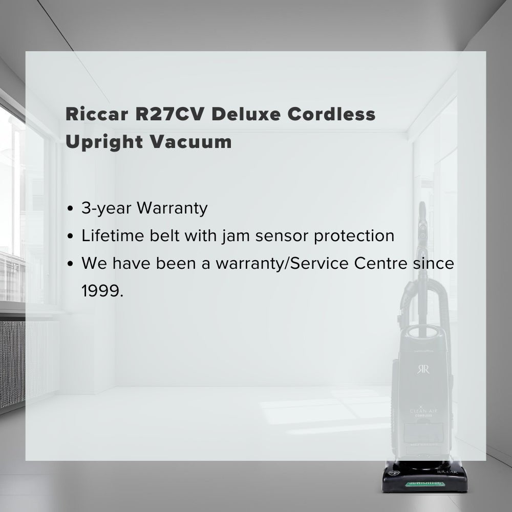 Riccar R27CV Deluxe Cordless Upright Vacuum - US Vacuums - R27CV