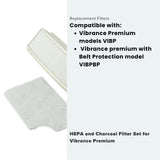 Riccar Vibrance Premium HEPA Media and Charcoal Filters - US Vacuums - RVPF