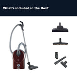 Sebo Airbelt D1 Turbo Canister Vacuum Cleaner - Black Cherry - US Vacuums - 90604AM