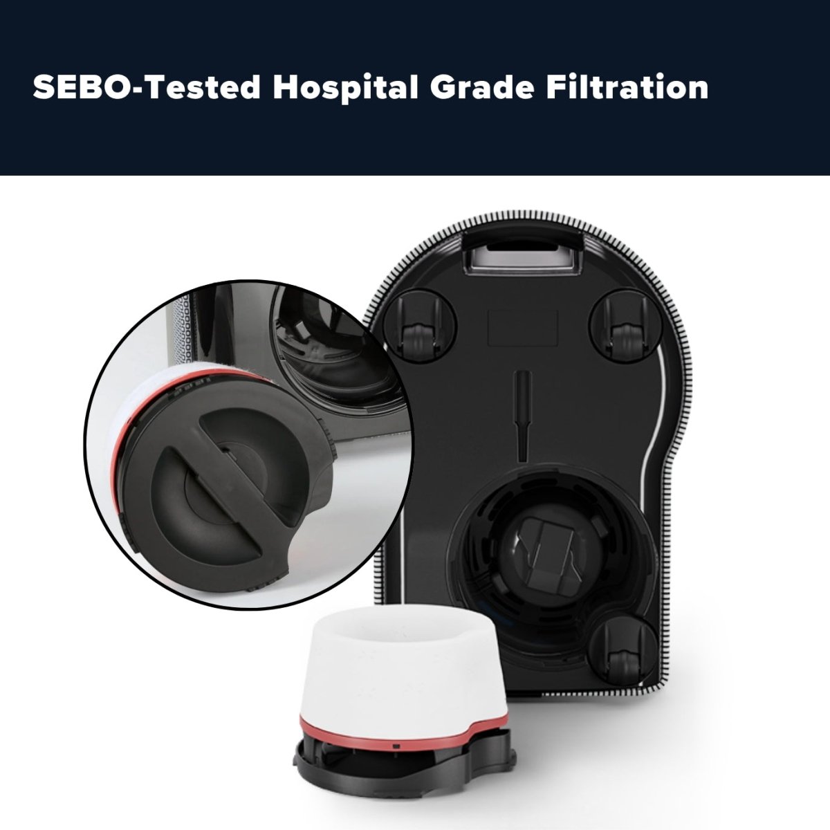 Sebo Airbelt D1 Turbo Canister Vacuum Cleaner - Black Cherry - US Vacuums - 90604AM