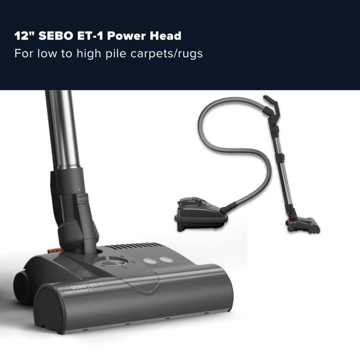 Sebo Airbelt D4 Premium Canister Vacuum Cleaner - Onyx Black - US Vacuums - 90940AM