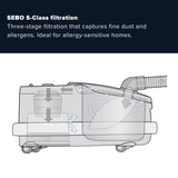 Sebo Airbelt D4 Premium Canister Vacuum Cleaner - Onyx Black - US Vacuums - 90940AM