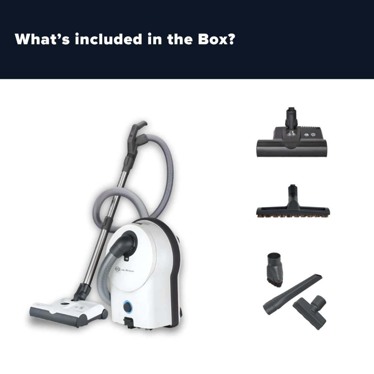 Sebo Airbelt D4 Premium Canister Vacuum Cleaner - White - US Vacuums - 90941AM