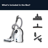 Sebo Airbelt D4 Premium Canister Vacuum Cleaner - White - US Vacuums - 90941AM