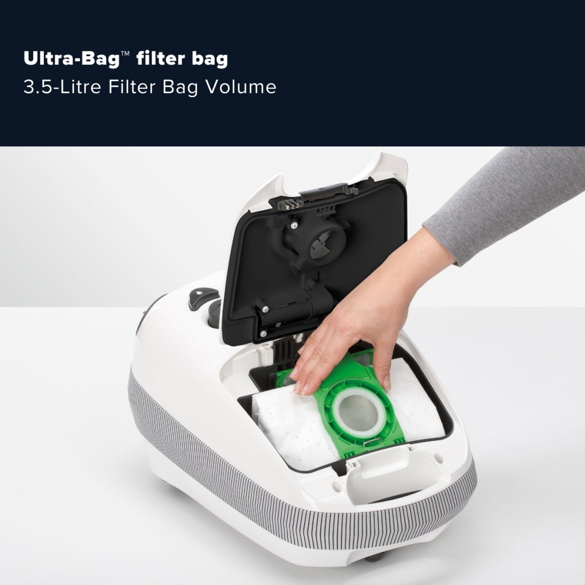 Sebo Airbelt E1 Kombi Canister Vacuum Cleaner - White - US Vacuums - 91602AM