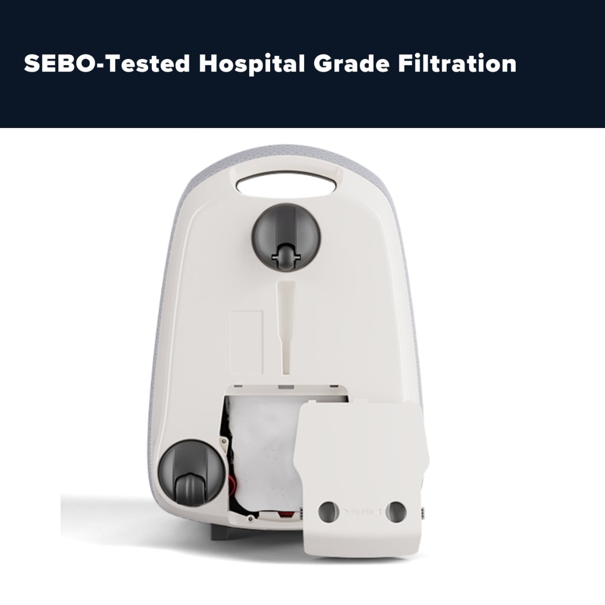 Sebo Airbelt E1 Kombi Canister Vacuum Cleaner - White - US Vacuums - 91602AM