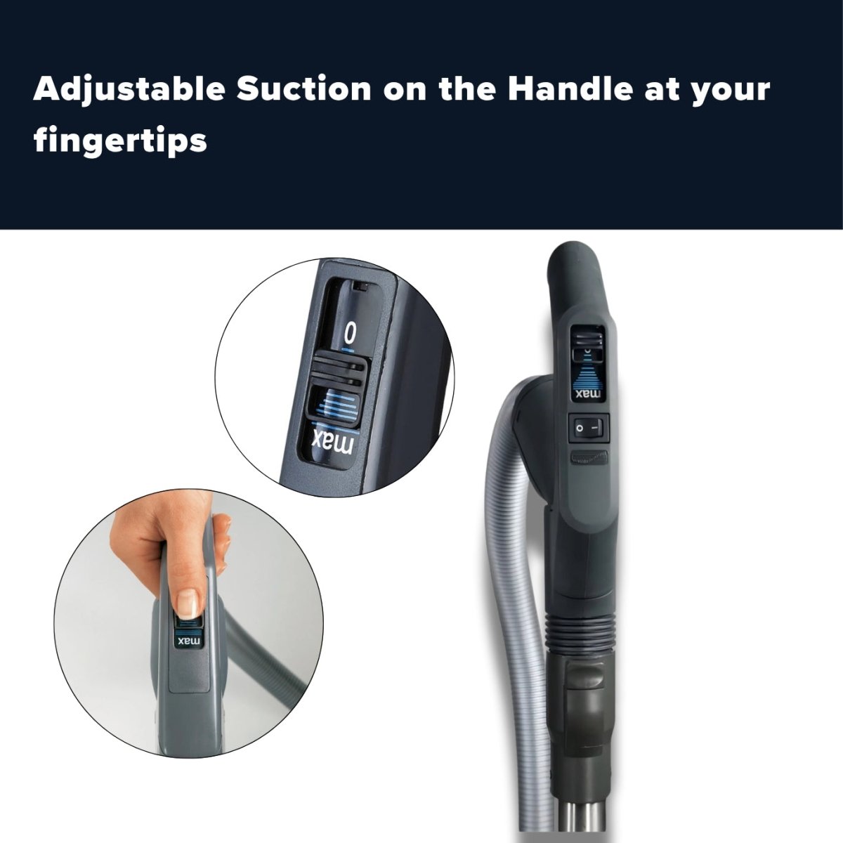 Sebo Airbelt E3 Premium Canister Vacuum Cleaner - Graphite - US Vacuums - 91648AM