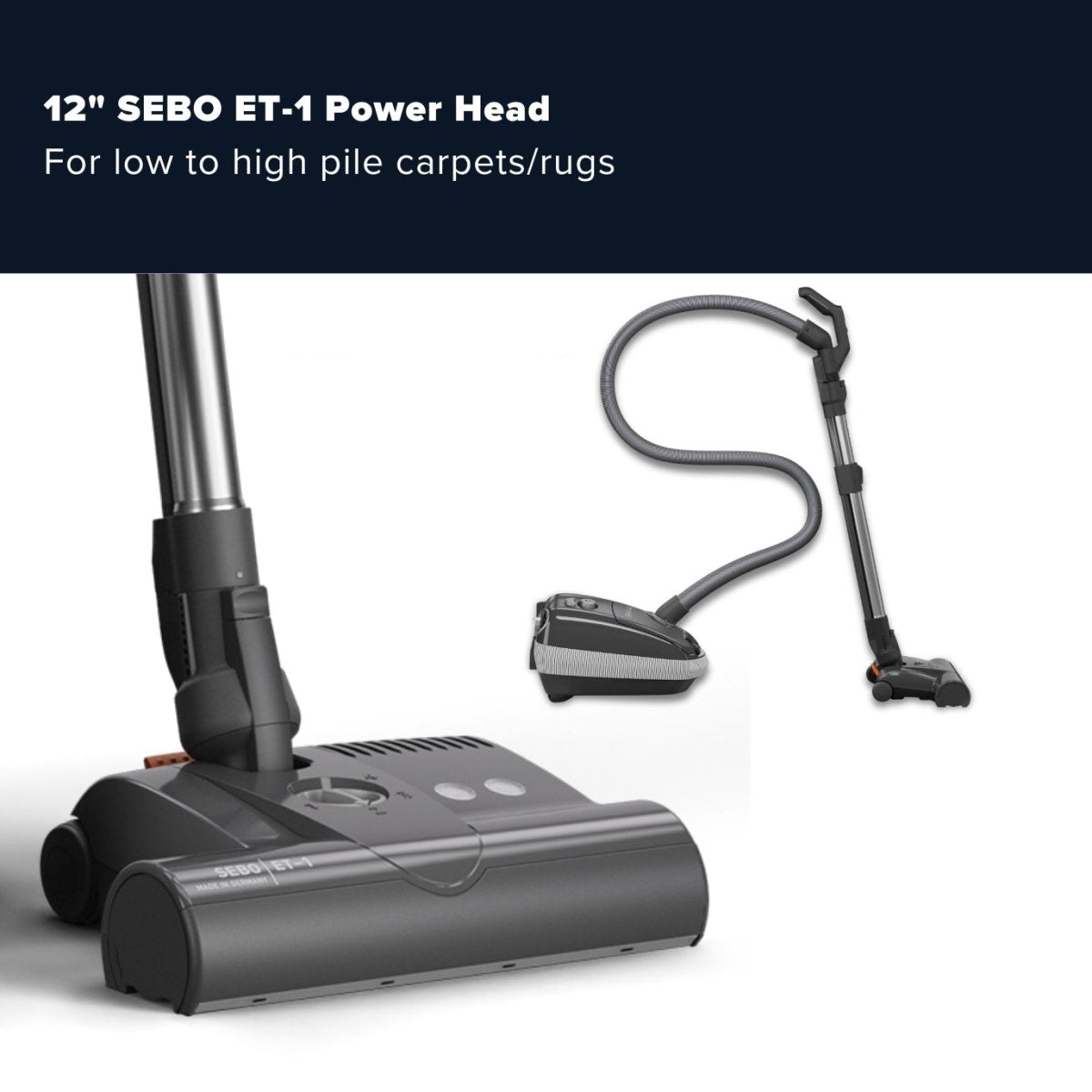 Sebo Airbelt E3 Premium Canister Vacuum Cleaner - Graphite - US Vacuums - 91648AM