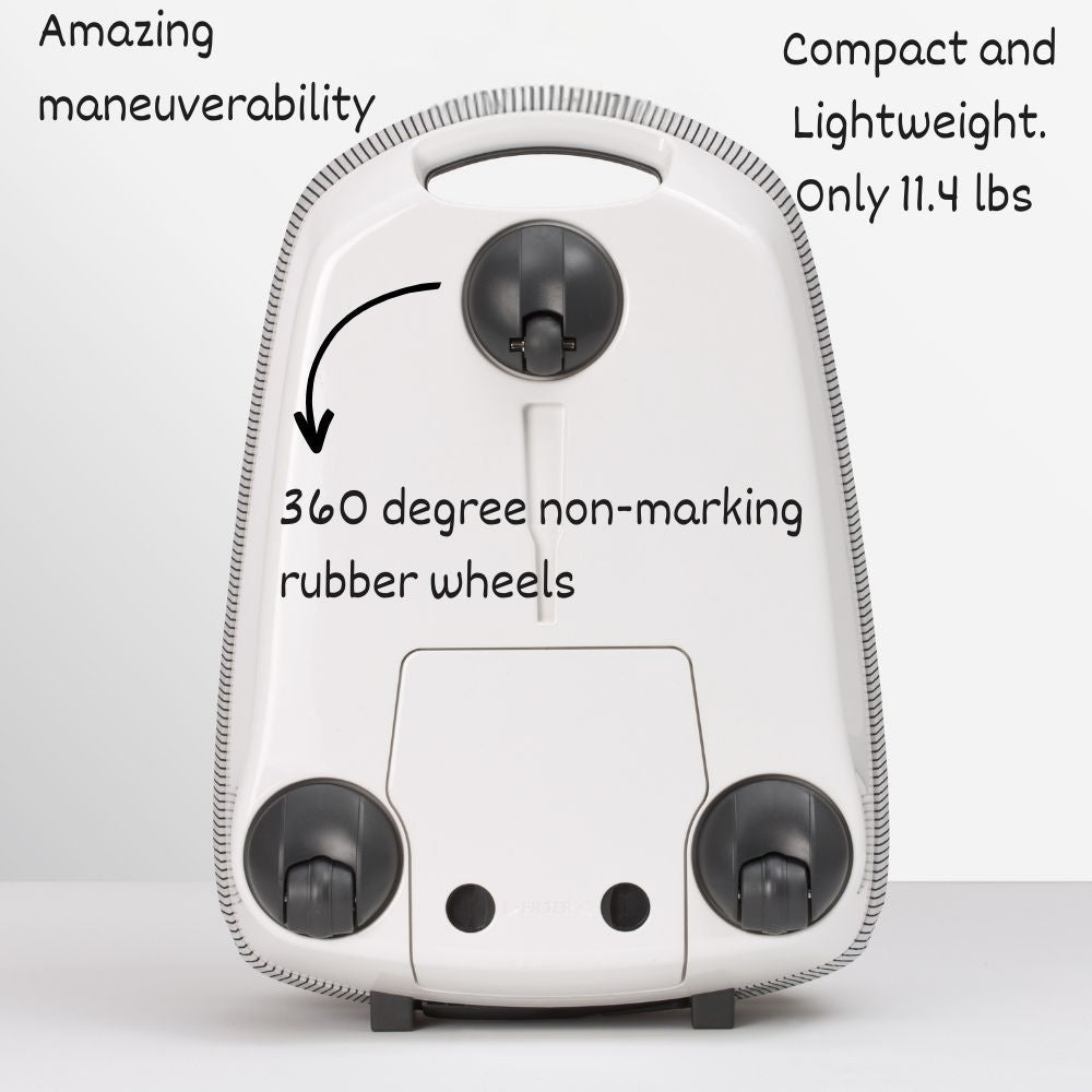 Sebo Airbelt E3 Premium Canister Vacuum Cleaner - Pastel Blue - US Vacuums - 91652