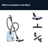 Sebo Airbelt E3 Premium Canister Vacuum Cleaner - Pastel Blue - US Vacuums - 91652AM