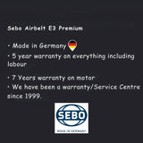 Sebo Airbelt E3 Premium Canister Vacuum Cleaner - Pastel Mint - US Vacuums - 91651