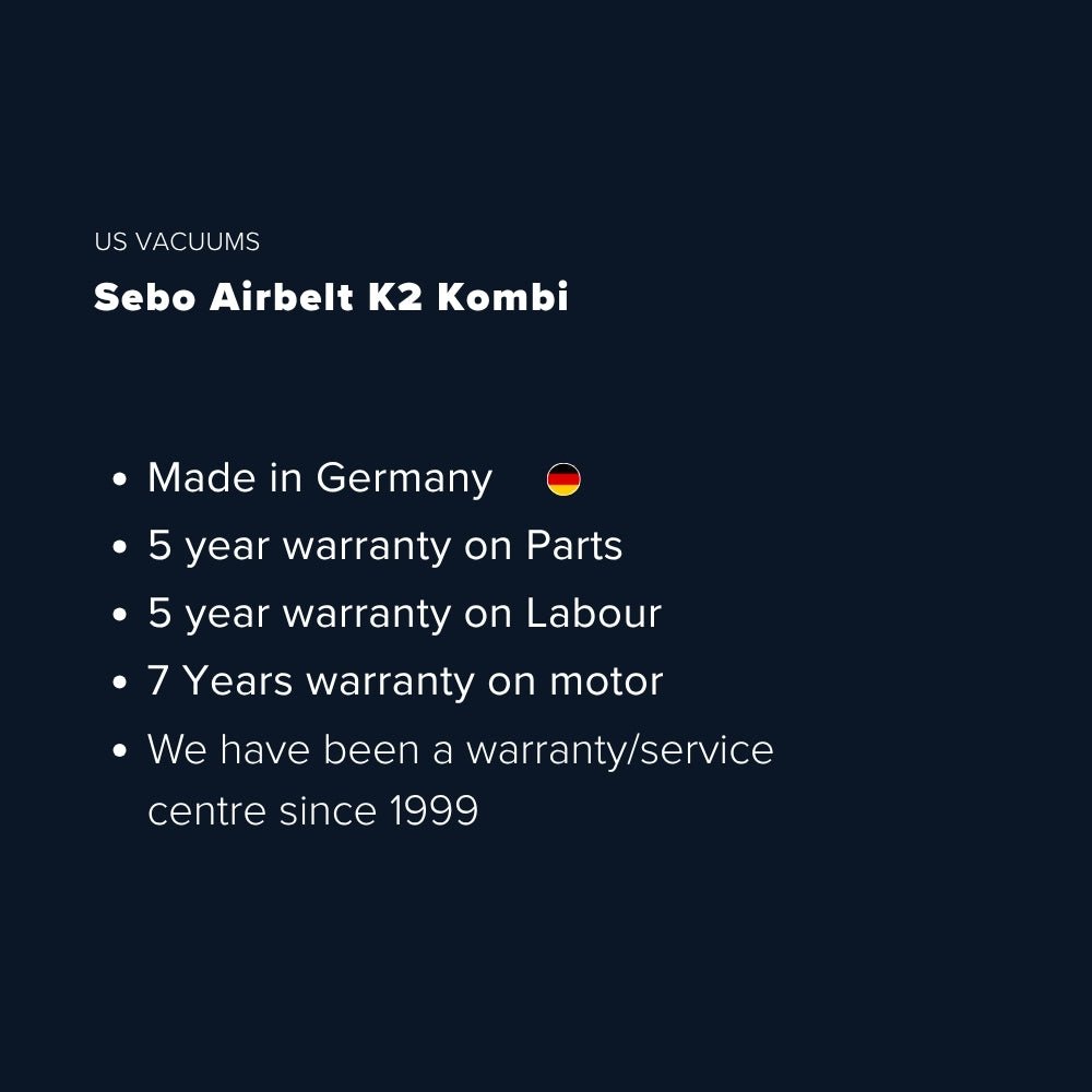 Sebo Airbelt K2 Kombi Canister Vacuum Cleaner - Dark Blue - US Vacuums - 9679AM