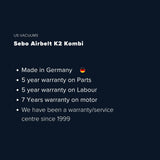 Sebo Airbelt K2 Kombi Canister Vacuum Cleaner - Dark Blue - US Vacuums - 9679AM