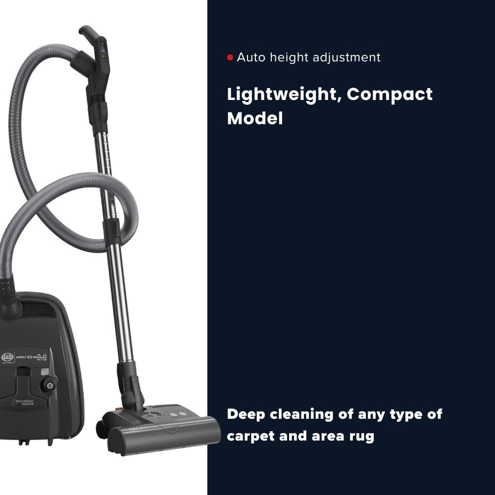 Sebo Airbelt K3 Premium Canister Vacuum Cleaner - Black - US Vacuums - 90688AM