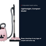 Sebo Airbelt K3 Premium Canister Vacuum Cleaner - Pastel Pink - US Vacuums - 91699AM