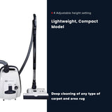 Sebo Airbelt K3 Premium Canister Vacuum Cleaner - White - US Vacuums - 90693AM