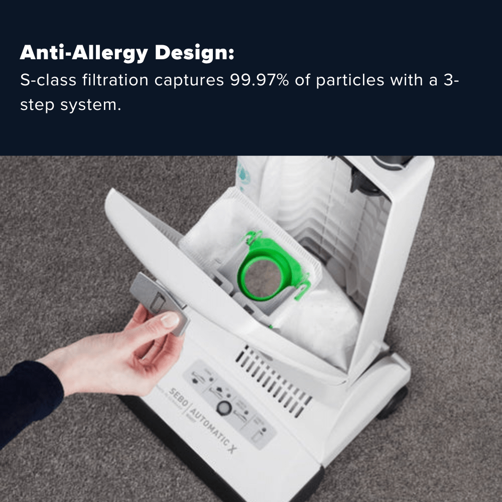 Sebo Automatic X4 Boost Upright Vacuum Cleaner - White - US Vacuums - 90506AM