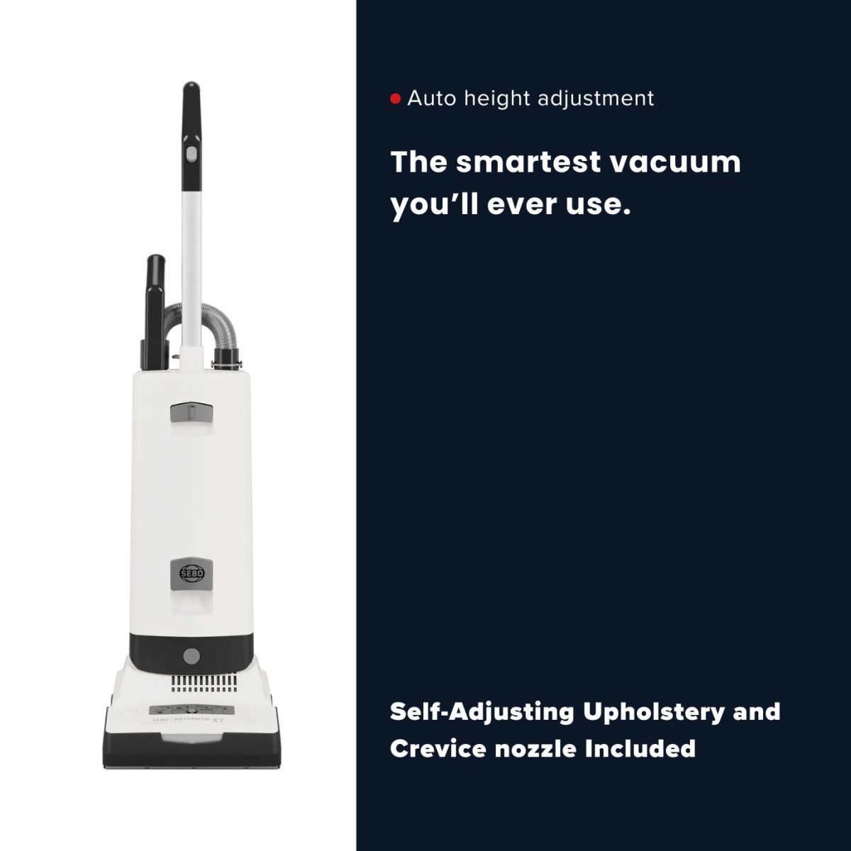 Sebo Automatic X7 Premium Upright Vacuum Cleaner - White - US Vacuums - 91542AM