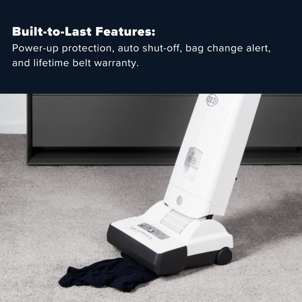 Sebo Automatic X8 Commercial Upright Vacuum Cleaner - Dark Blue - US Vacuums - 91566AM