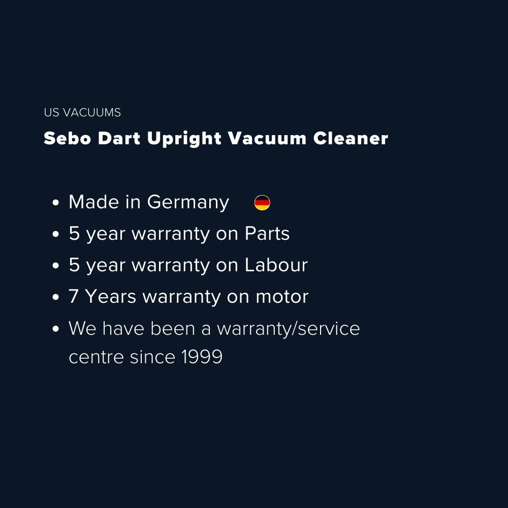Sebo Dart Upright Vacuum Cleaner - US Vacuums - 9855AM