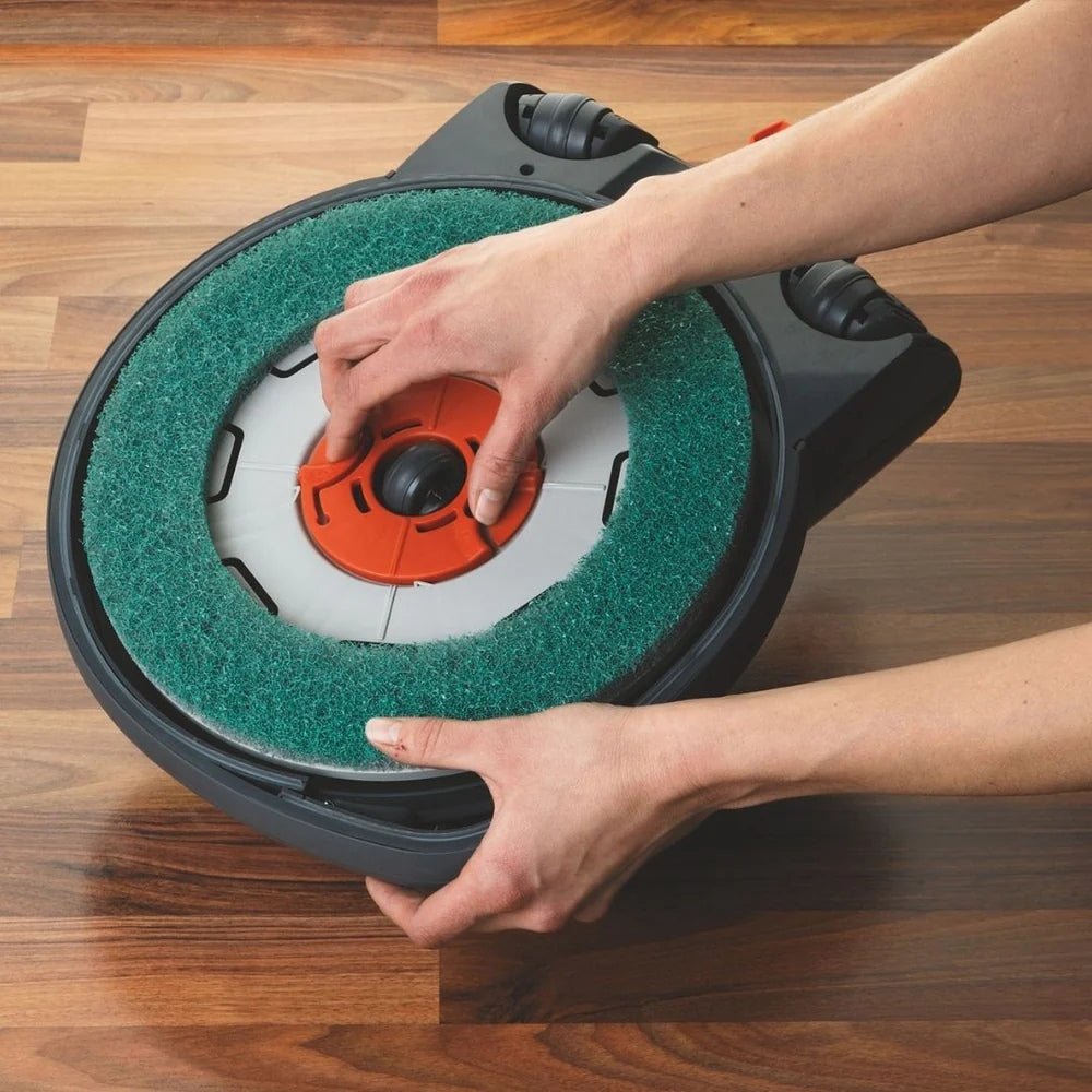 SEBO DISCO Floor Polisher Head with green floor pad - Black - US Vacuums - 9433am