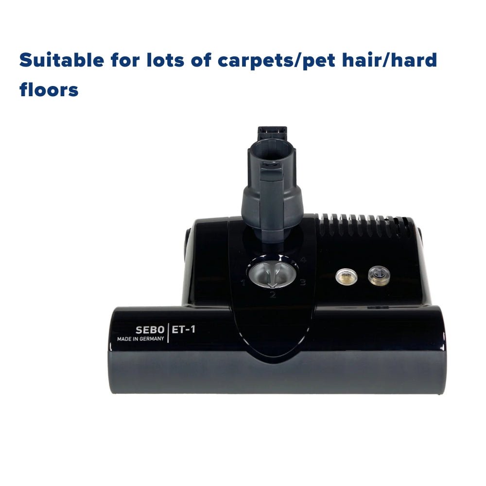 Sebo ET - 1 Electric Powerhead with Power On - Off Switch - Black - US Vacuums - 9951am