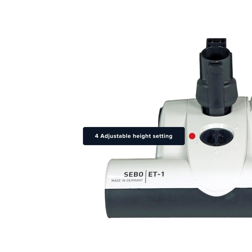 Sebo ET - 1 Electric Powerhead with Power On/Off Switch, for D4 ,E3 ,K3 and C3.1 - White - US Vacuums - 9258AM