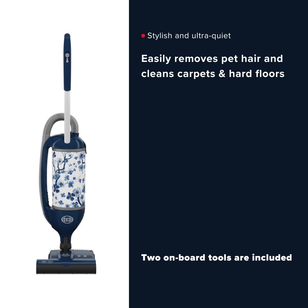 Sebo Felix Premium Upright Vacuum Cleaner - indigo Dark Blue - US Vacuums - 90814AM
