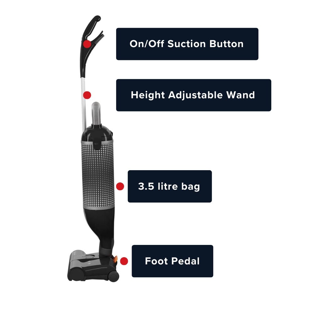 Sebo Felix Premium Upright Vacuum Cleaner - Onyx Black - US Vacuums - 9807AM
