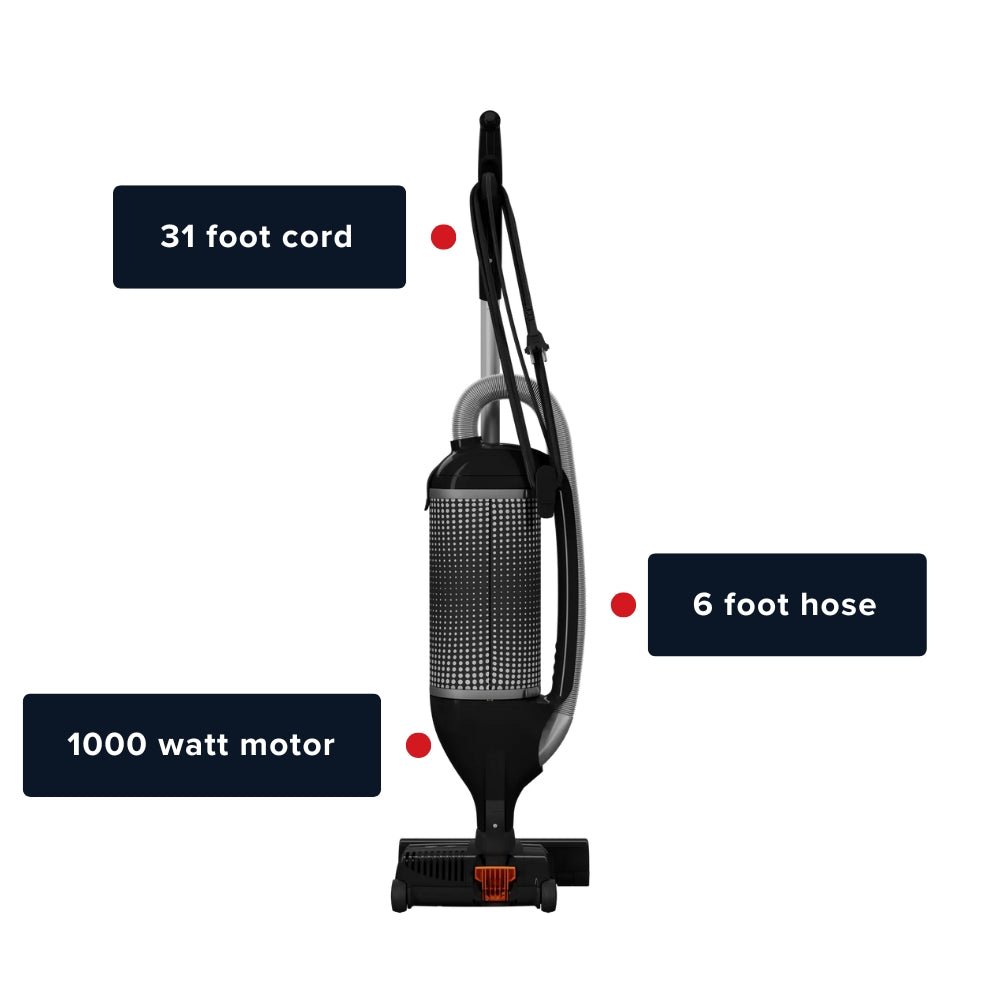 Sebo Felix Premium Upright Vacuum Cleaner - Onyx Black - US Vacuums - 9807AM