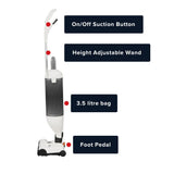 Sebo Felix Premium Upright Vacuum Cleaner - White - US Vacuums - 9808AM