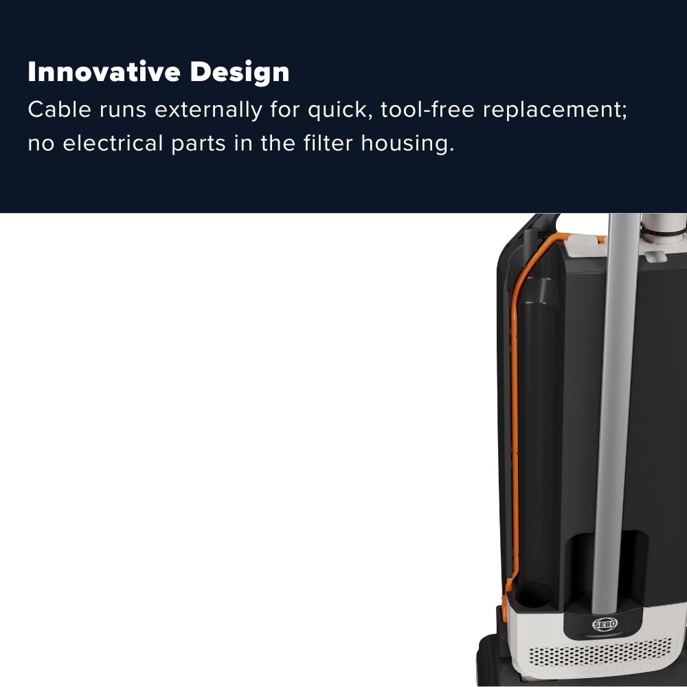 Sebo Mechanical 350 Commercial Upright Vacuum Cleaner - Gray - US Vacuums - 91313AM