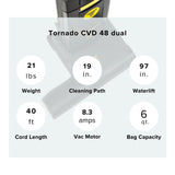 Tornado CVD 48 (Deluxe CVD )Upright Vacuum - Dual Motor - US Vacuums - 91442